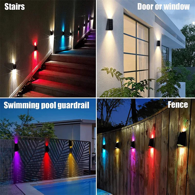 IWP Solar Wall Lights Outdoor – LED Waterproof Fence and Stair Lighting