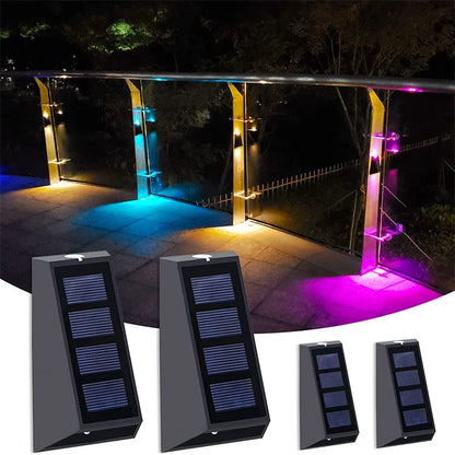 IWP Solar Wall Lights Outdoor – LED Waterproof Fence and Stair Lighting