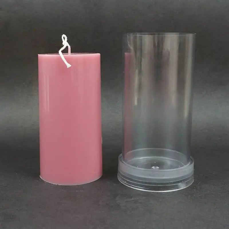 3D Cylinder Pillar Candle Making Moulds DIY Handmade Scented Candle Soap Craft Gift Making Plastic Mould Tools Candle Making Kit