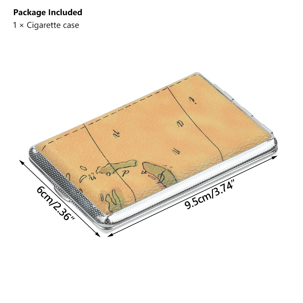 12PCS High-Quality Stainless Steel Cigarette Case with Fashion Leather Finish