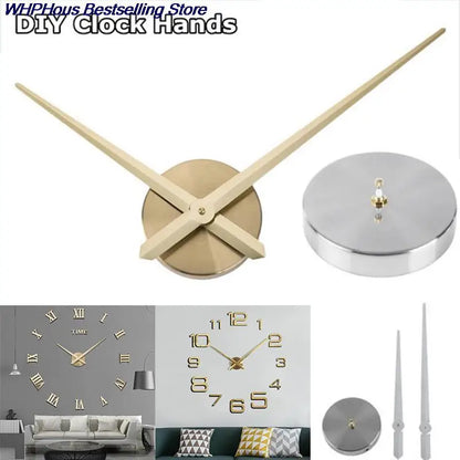 Big Size 3D Large Needles DIY Wall Clock