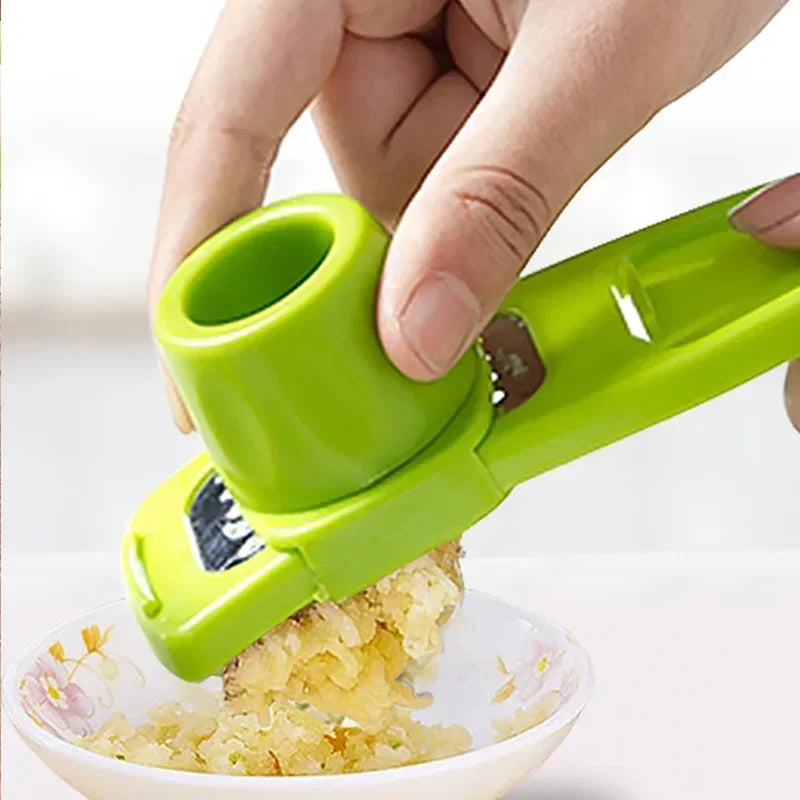 1PCS STAINLESS STEEL GARLIC PRESS-GRINDER