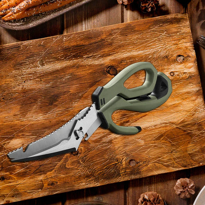 Kitchen stainless steel multi-functional scissors can be split fish bone scissors outdoor professional fishing scissors