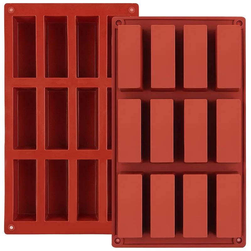 12-Cavity Rectangle Silicone Candy Molds