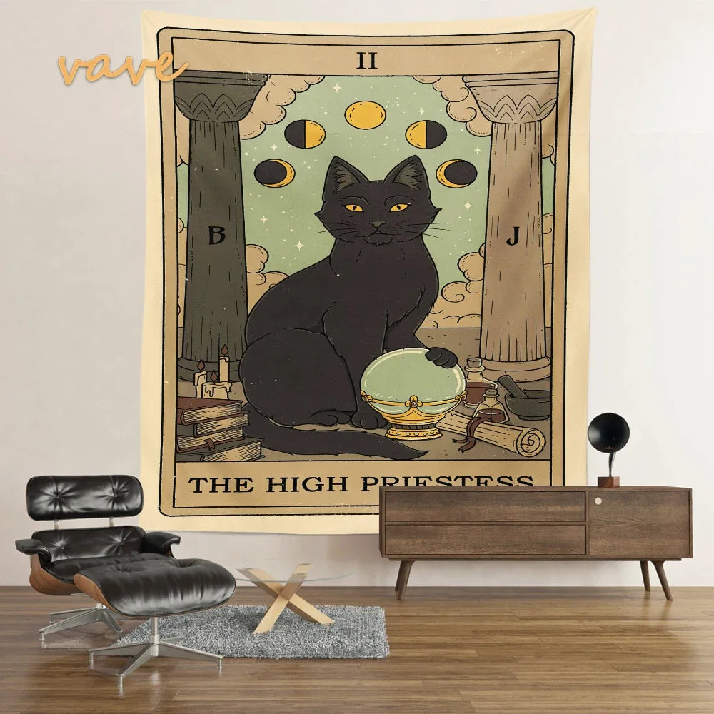 Cat Tarot Card Tapestry