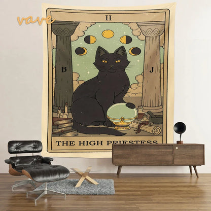 Cat Tarot Card Tapestry