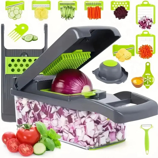 Multifunctional Vegetable Chopper Handle-Slicer-Dicer-Cut 14/16 in 1 Kitchen Items Cocina