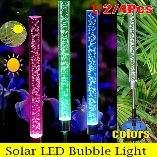 LETIITTGOO Solar-Powered Acrylic Bubble Pathway Lights – Vibrant Outdoor Lighting for Your Garden1/2/4PCS