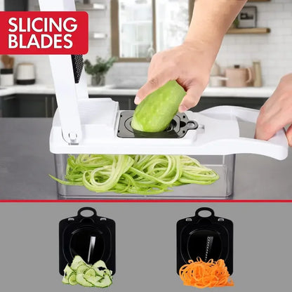 14pcs Kitchen vegetable cutter Multi-functional home vegetable cutter Potato cutter slicer Salad dicer Grater