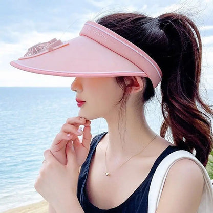 Outdoor Fan Sun Hat – Breathable Wide Brim Panama Cap with UV Protection