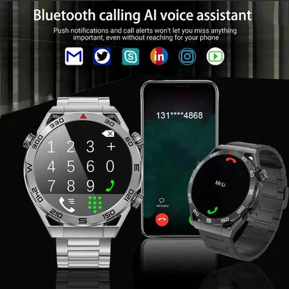 For Huawei Xiaomi NFC Smart Watch Men GPS Tracker AMOLED 454*454 HD Screen Heart Rate ECG+PPG Bluetooth Call SmartWatch 2024 New