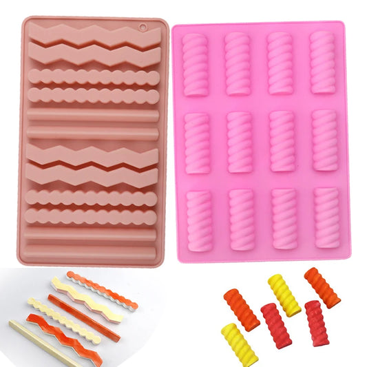 New Chocolate Bar Silicone Mold Stick Cookie Baking Tray Ice Cube Candy Protein Energy Wax Melt Crayon Kitchen Accessories Tools