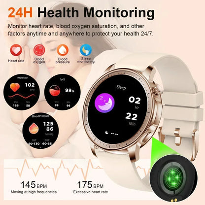 2024 New Fashion Smart Watch Women AMOLED HD Screen Sports Tracker Health Monitoring IP67 Waterproof Bluetooth Call smart watchs