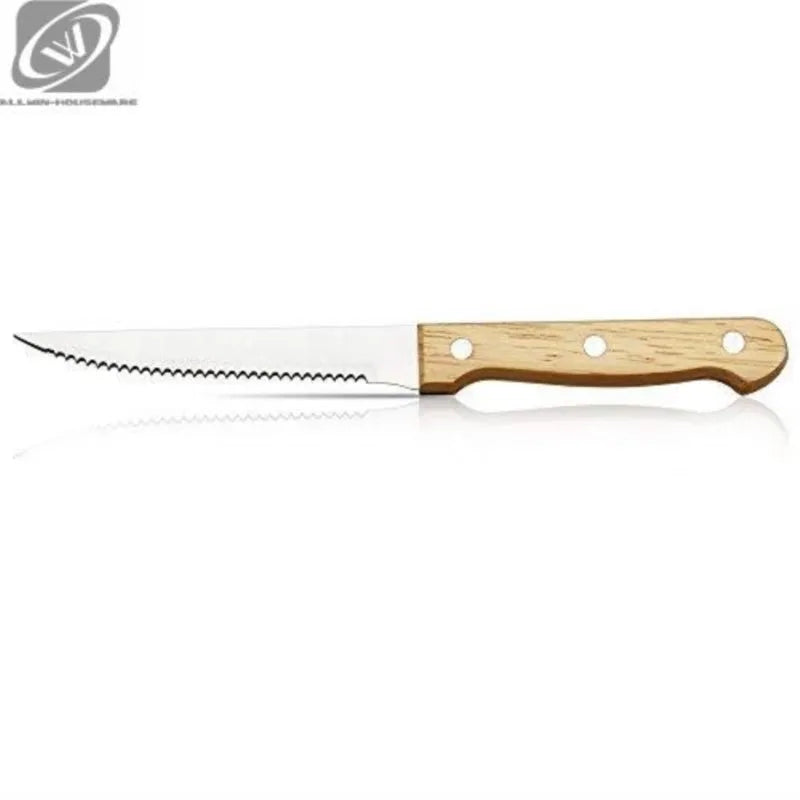 Steak Knives Fine Edge Highly Resistant And Durable Stainless Steel Serrated Steak Knives Wooden Handle With Box Steak Knife Set