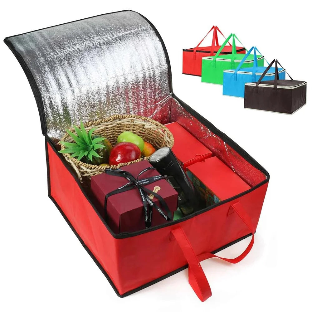 Waterproof Insulated Bag Cooler Bag Insulation Folding Picnic Portable Ice Pack Food Thermal Bag Food Delivery Bag Pizza