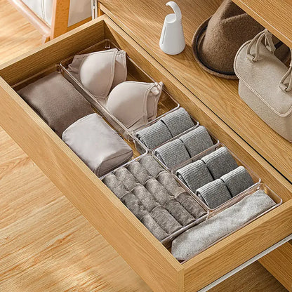 Transparent Drawer Box Cosmetic Cabinet Anti-Scratch Drawer Organizer Office Desk Storage Box Shelf Divider Drawer Storage Box