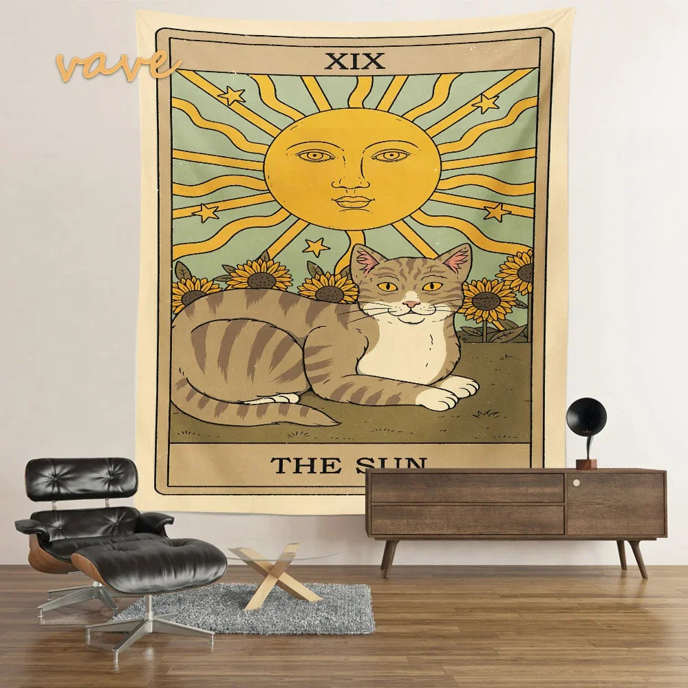 Cat Tarot Card Tapestry