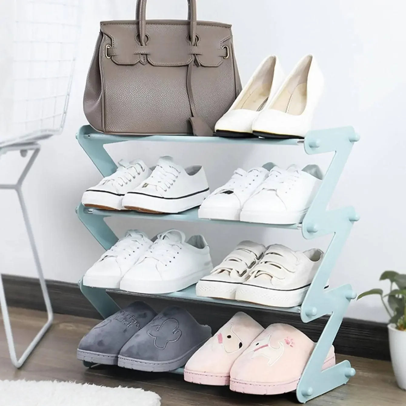 Household Simple Multi-Layer X-Shaped Shoe Rack – Space-Saving & Dust-Proof Storage Solution