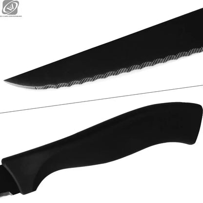 Table Knife Set  4/6/8Pcs Black Matte Comfort Handle Paring Knives German Stainless Steel Serrated Non Stick Steak Knives Set