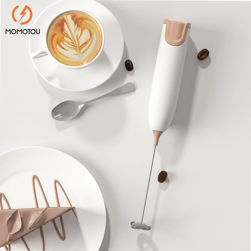 Electric Milk Frother - Handheld Battery Operated Foam Maker