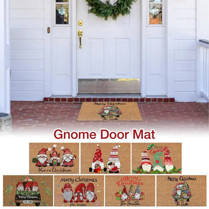 Christmas Welcome Gnome Doormat Front Porch Floor Rugs For Home House Entrance Living Room Bedroom Decorations