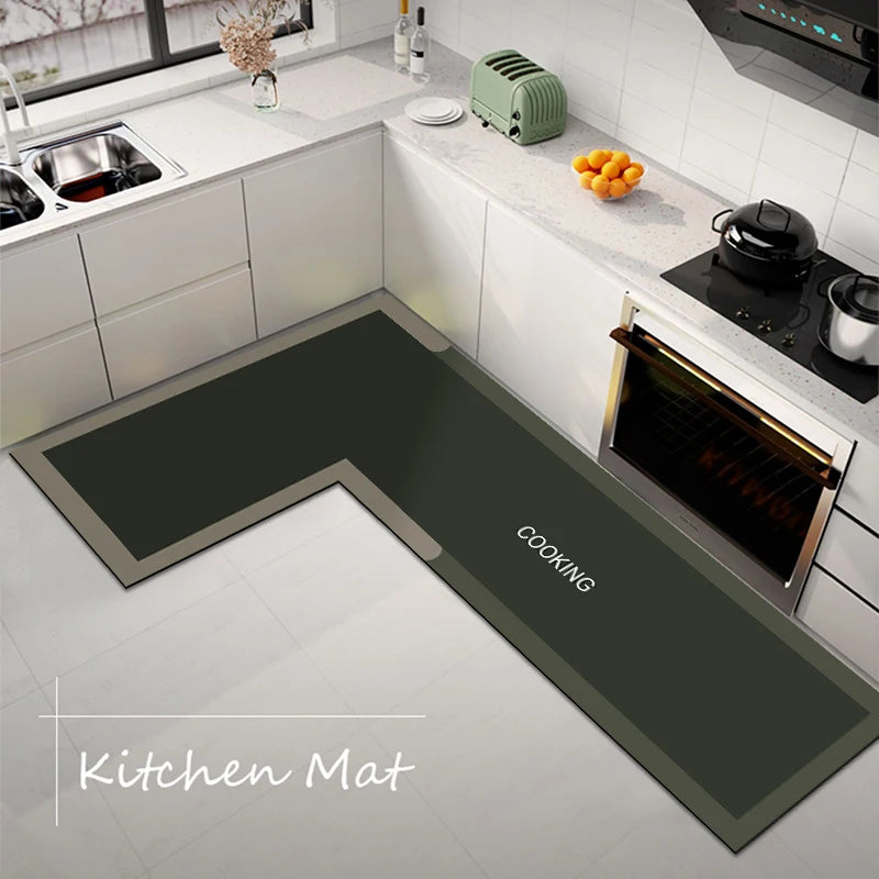 Super Absorbent Non-Slip L-Shaped Kitchen Mat