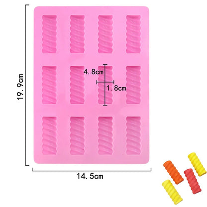 New Chocolate Bar Silicone Mold Stick Cookie Baking Tray Ice Cube Candy Protein Energy Wax Melt Crayon Kitchen Accessories Tools