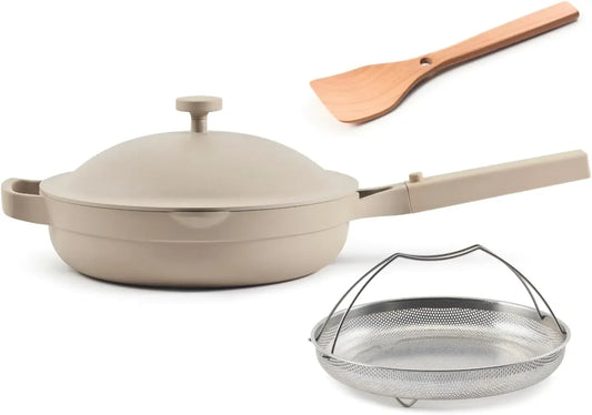 Our Place Always Pan 2.0-10.5-Inch Nonstick, Toxin-Free Ceramic Cookware | Versatile Frying Pan, Skillet, Saute Pan | Stainless