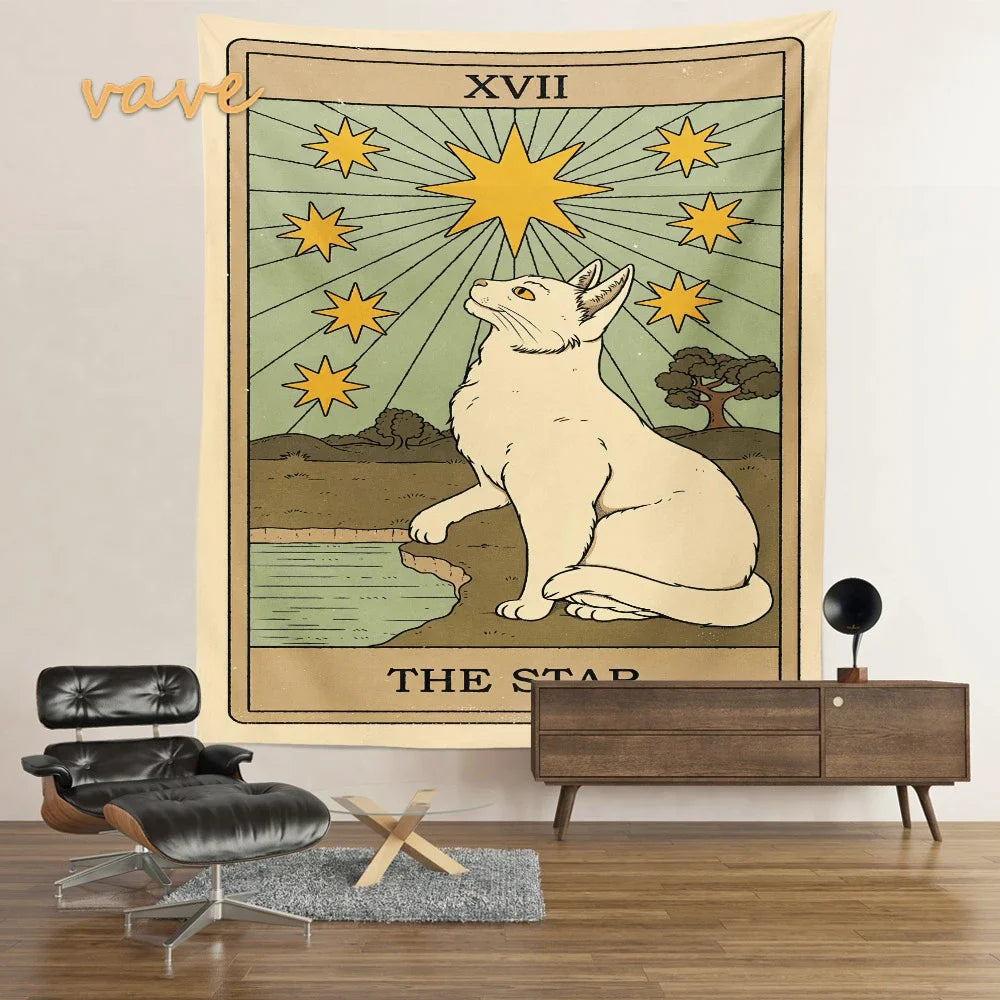 Cat Tarot Card Tapestry