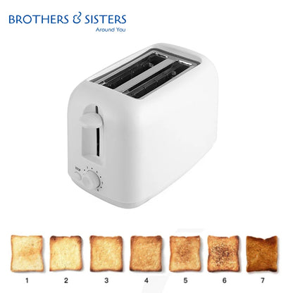 Automatic 2 Slices Toaster Removable Crumb Tray Electric Toast Bread Machine Pop Up 650W Household Kitchen Supplies