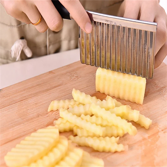 Stainless Steel Wave Knife Potato Shredder – Versatile Kitchen Tool for Perfect Cuts