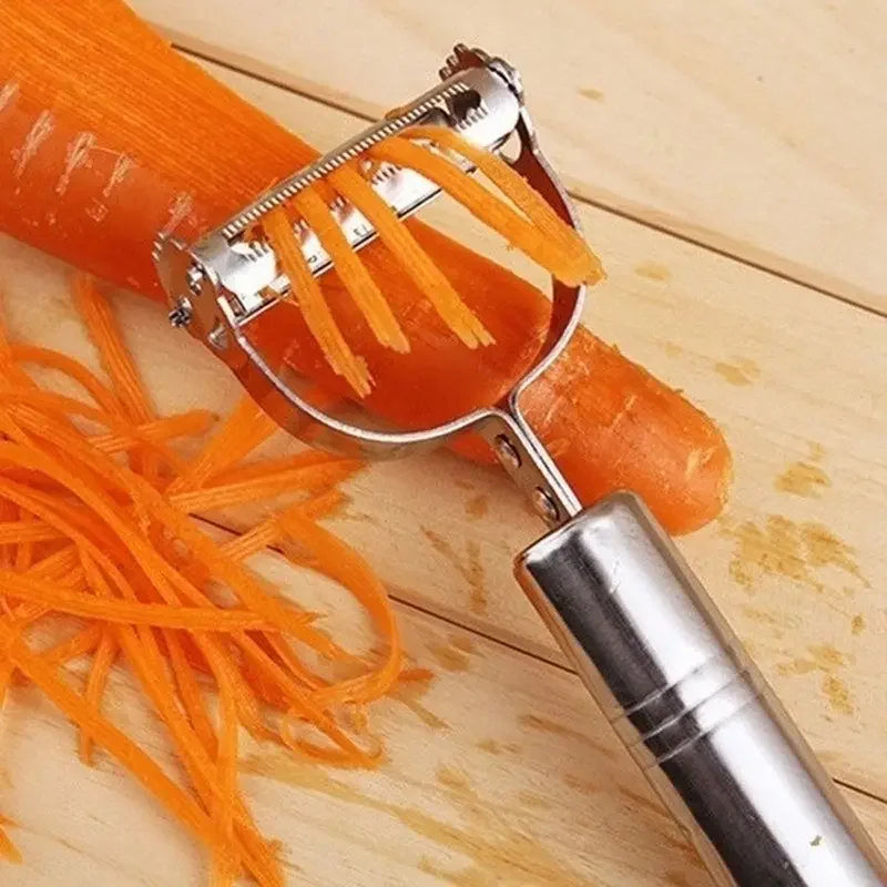 Stainless Steel Vegetable Peeler and Slicer 2x1