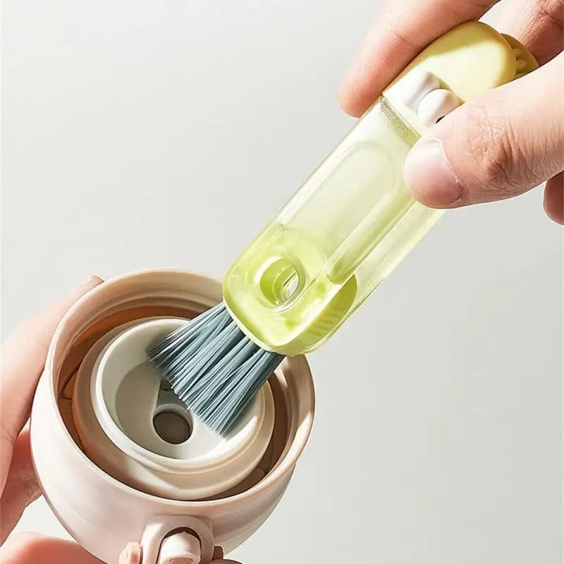 Glass Brush Detail Brush 4 In 1 Crevice Brush Blue Orange Houseware Cleaning Brush Nylon Brush Rotate Switch Brush Green