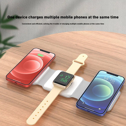 3-in-1 Wireless Fast Charging Station 100W Pad for iPhone 12 14 13 15 Pro Max Apple Watch AirPods