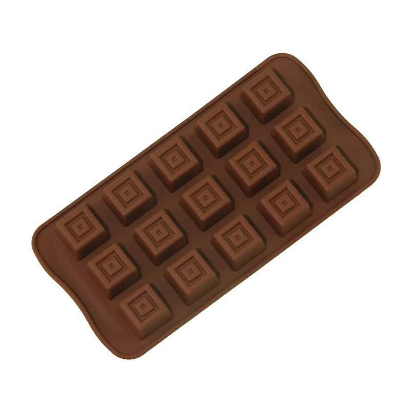 Classical Chocolate Mold Square Candy Gummy Ice Cube Tray Treats Keto Bombs Crayons Wax Melts Kitchen Accessories Baking Items