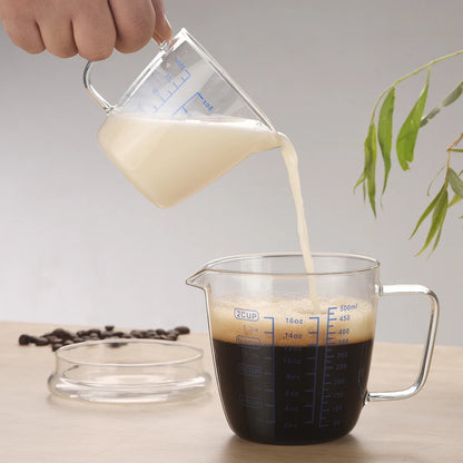 Coffee Measuring Cup with Scale High Temperature Resistance Kitchen Baking Milk Cup Large Capacity