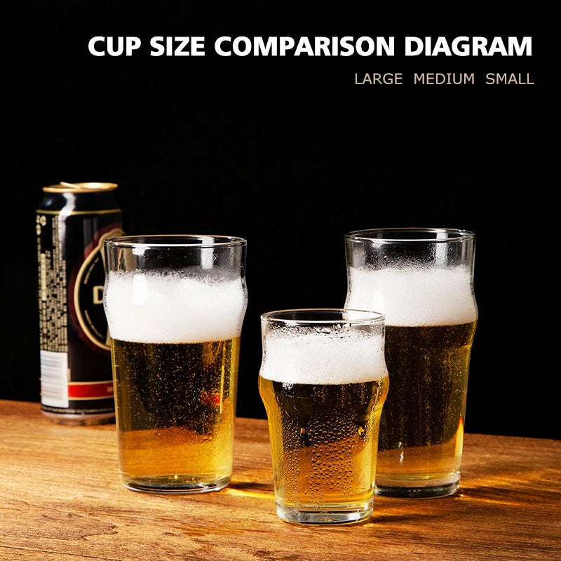 10oz/15.9oz/19.2oz English Pint Cup  Lead-free Glass Craft Beer Cup English Pub Style Ale Glassware - Dishwasher Safe