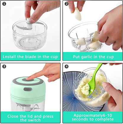 Electric Meat Mincer & Garlic Chopper – 100ML/250ML