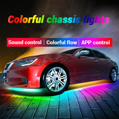 LED U Strip Lightnderbody Remote APP Control RGB Neon Auto Decoration