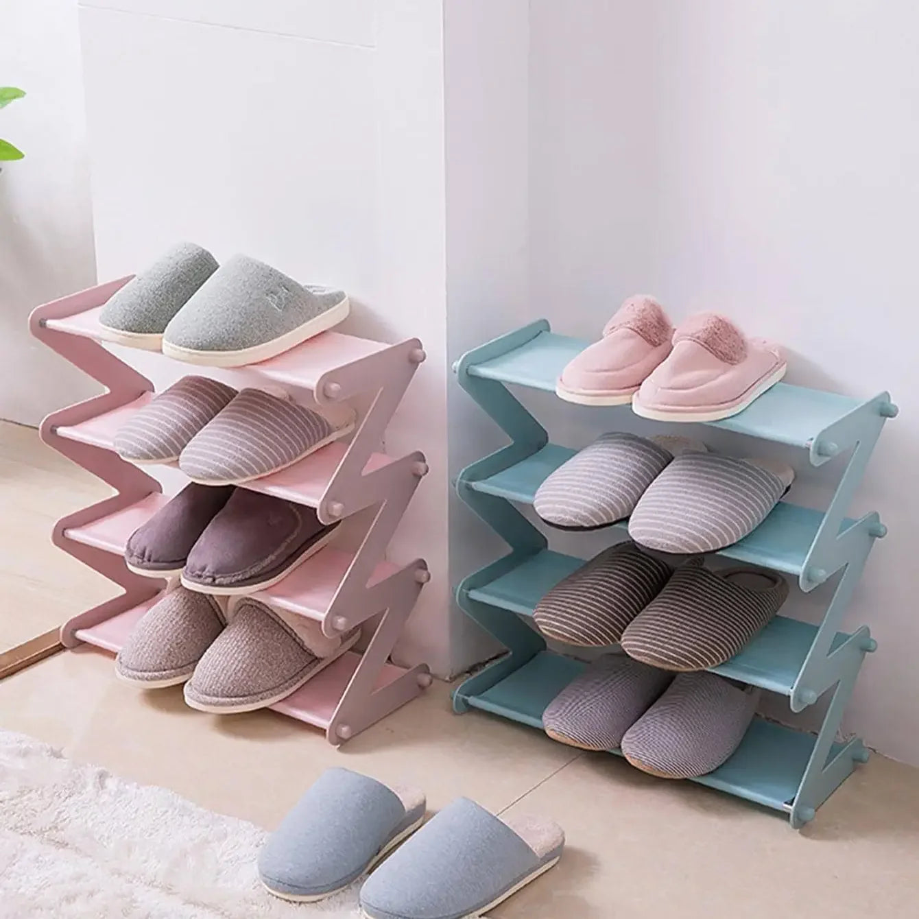 Household Simple Multi-Layer X-Shaped Shoe Rack – Space-Saving & Dust-Proof Storage Solution