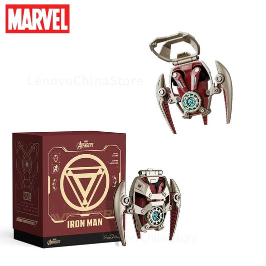 Disney Genuine Bluetooth Earphone Cool Iron Man RGB Ambience Light Mecha-shaped Headset High Quality Zinc Alloy MR28 Plus/Mini