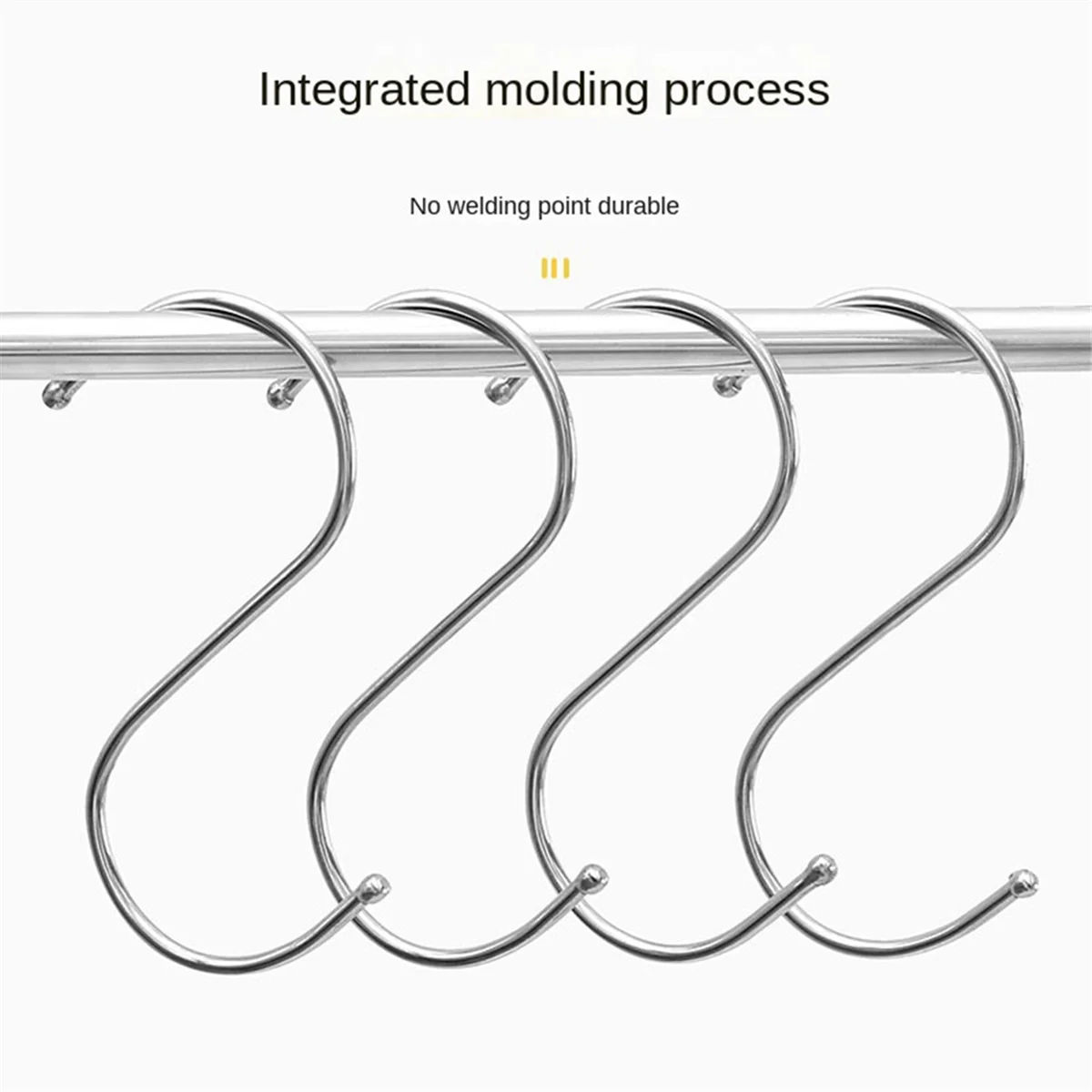 S Shape Hook Stainless Steel Clothes Bag Towel Hanger Multifunctional Kitchen Bedroom Railing S Shape Hanger Hook