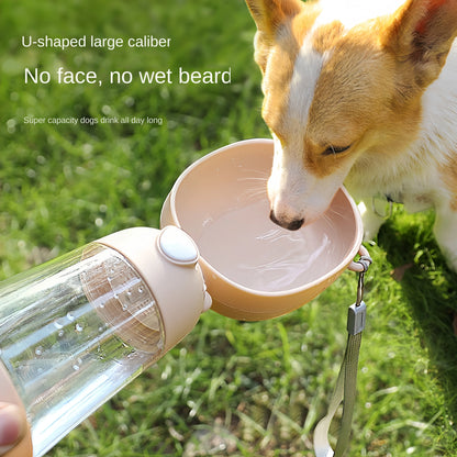 2 in 1 Portable Dog Cat Water Bottle 2 in 1