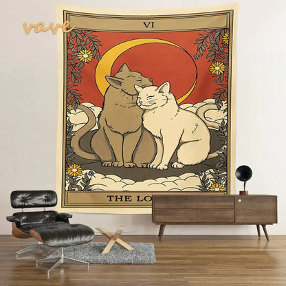 Cat Tarot Card Tapestry