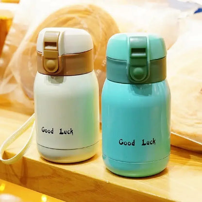 Goodluck Small Cute Mini Thermos Cup MINI Portable Creative Pot Belly Water Cup Pocket Cup with Hand Gift