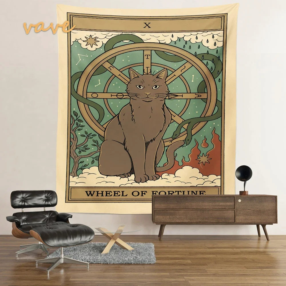 Cat Tarot Card Tapestry