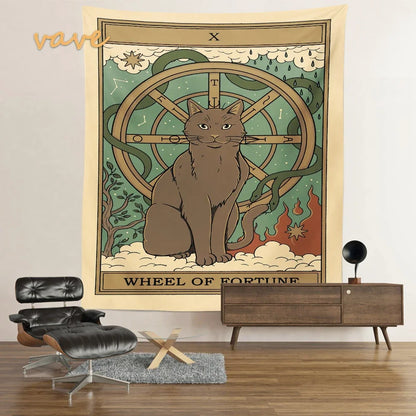 Cat Tarot Card Tapestry