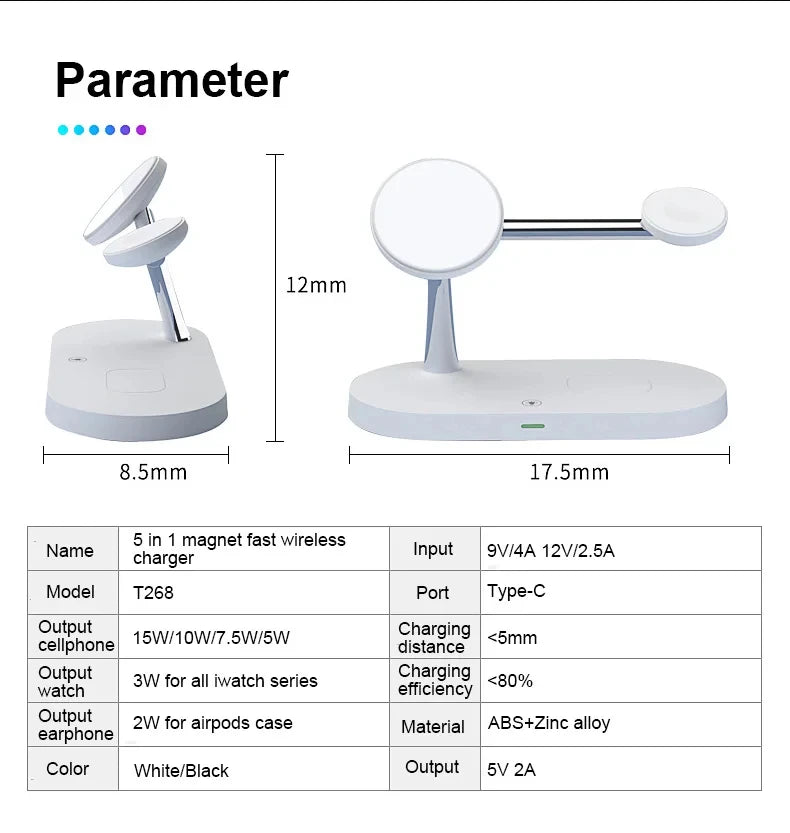 3-in-1 Wireless Charging Station for Apple Devices