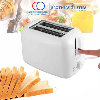 Automatic 2 Slices Toaster Removable Crumb Tray Electric Toast Bread Machine Pop Up 650W Household Kitchen Supplies