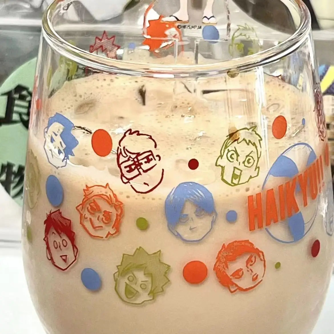 Haikyuu Glass Anime Cartoon Exquisite Drinks Girl Milk Container Kawaii Student Houseware Boy Desktop Ornaments Birthday Gift